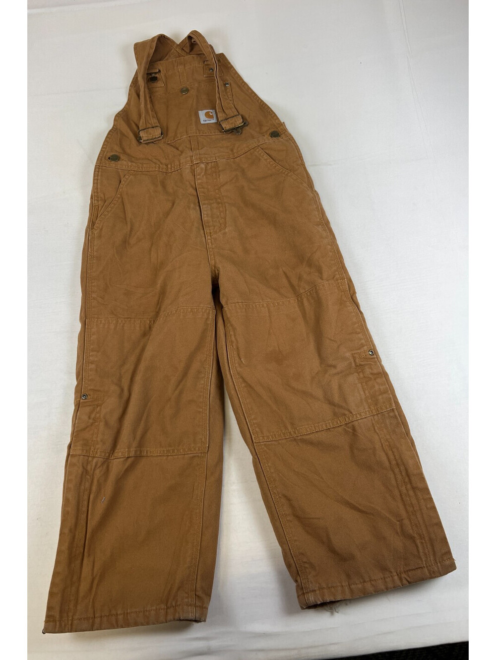 Carhartt Boys Size 8 Brown Carhartt Brown Duck Insulated Bib Overalls Pants
